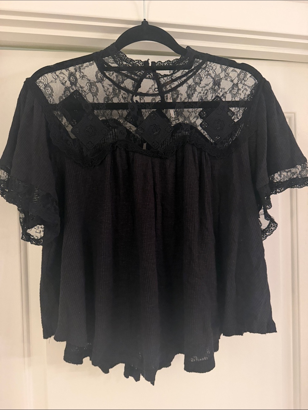 Free People Cape May Lace Top size S